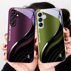 Good Luck for Samsung Galaxy A01 A02 A03 Core A04 A14 4G A13 A54 A34 A31 A20 25 23 22 5G S21 Ultra S20 Plus Glass phone case