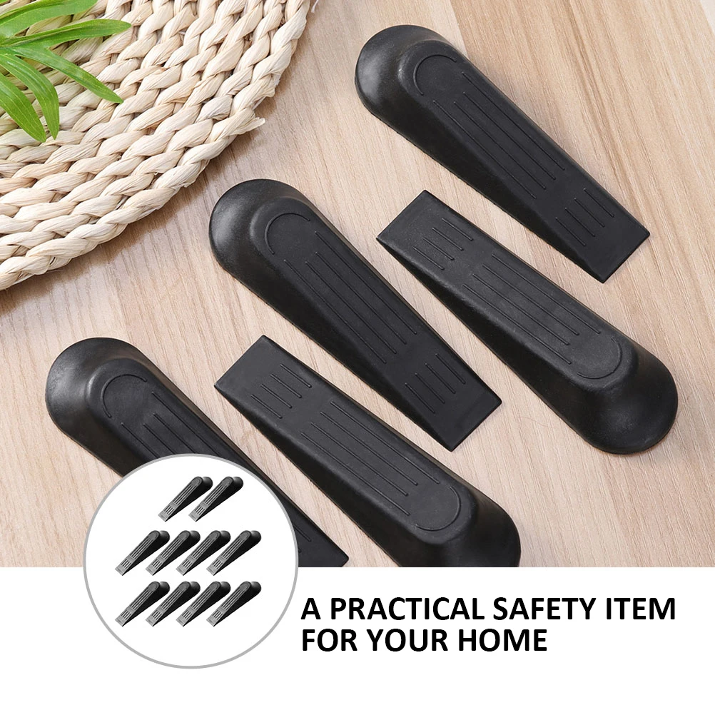 

10pcs Door Stops Punch Free Door Buffers Door Stoppers for Office Home Bathroom Buffers Portable Stoppers Plastic Wedge