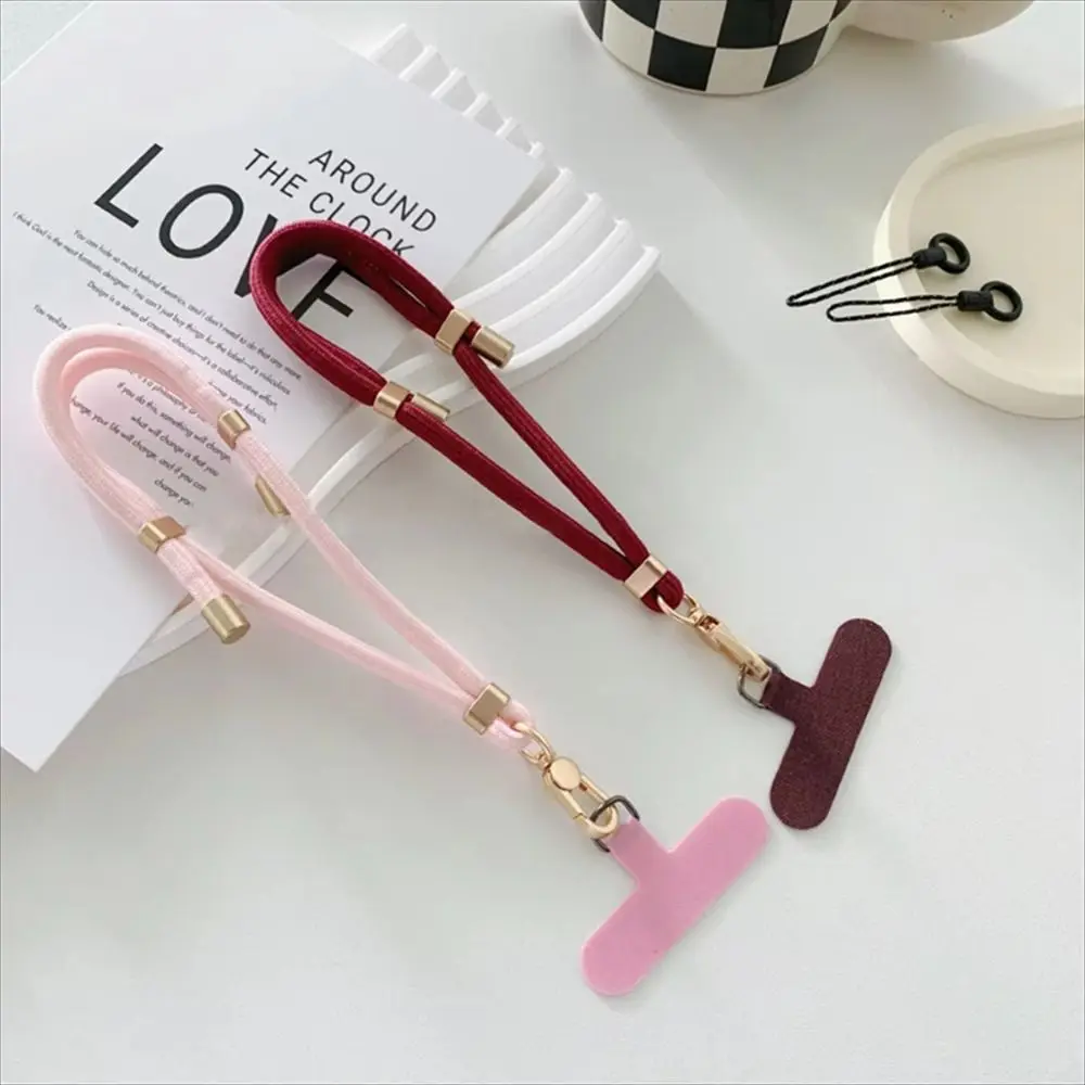 الفاخرة قابل للتعديل الهاتف المحمول الحبل مكافحة خسر بسيط الهاتف المعصم الأشرطة المعدنية النايلون العالمي المفاتيح قلادة