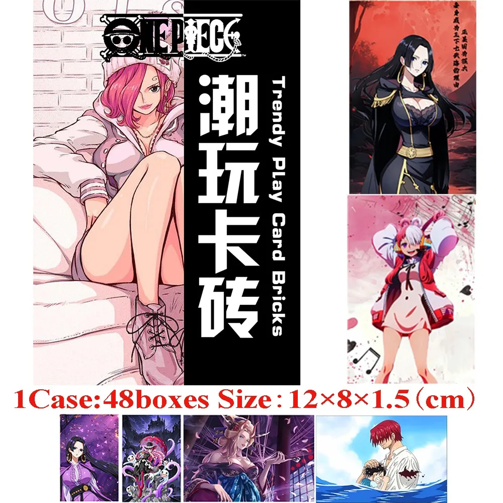 New One Piece Arcylic Card Trendy Play Card Brick Anime Luffy Yamato Uta Ace Luffy Hancock Brooke Collectible Cards Kids Gift