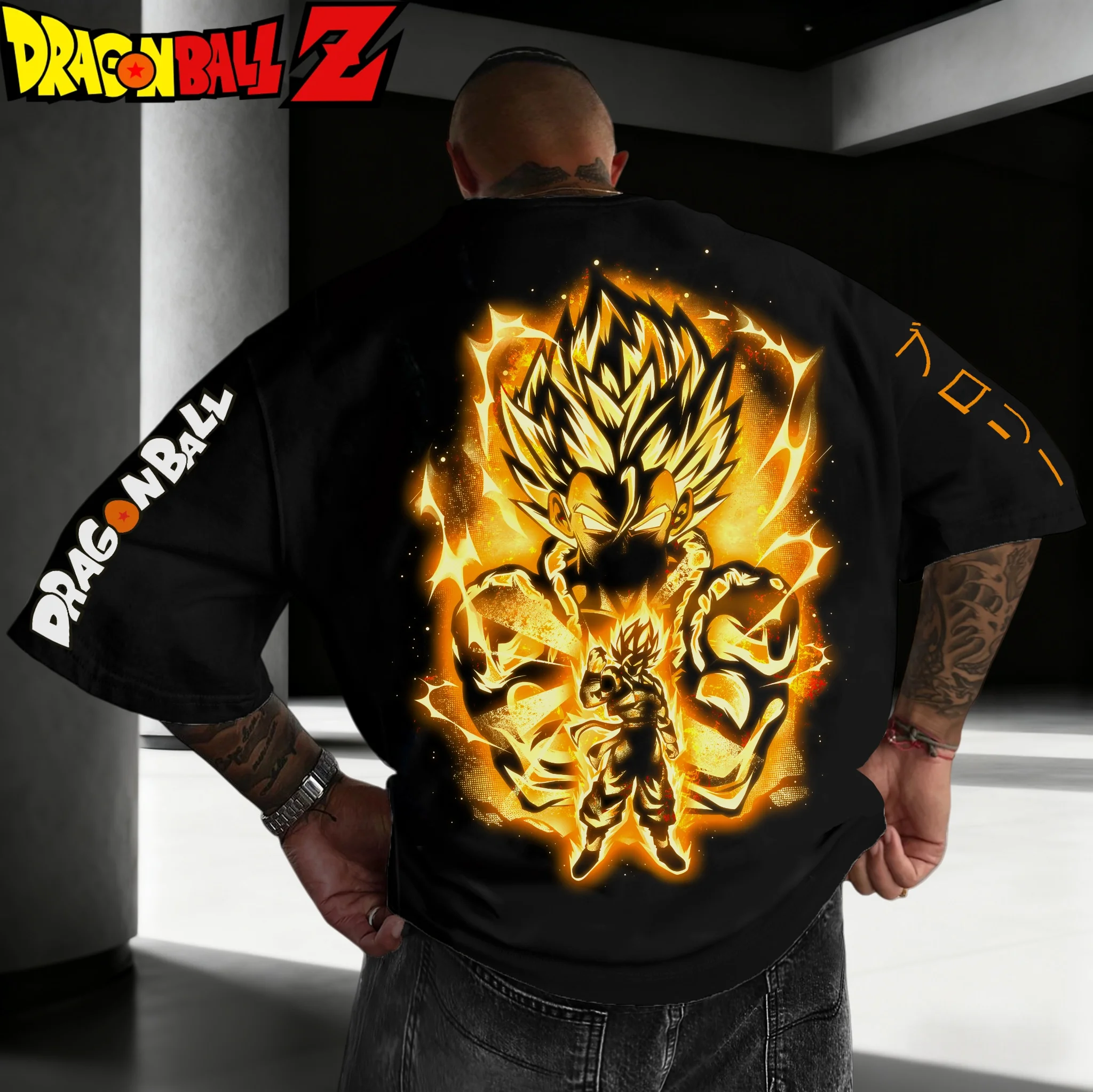 

Dragon Ball Anime Peripheral Printing 2025 Summer Hot Selling T-shirt for Men Women Daily Commuting Leisure Cotton T-shirt