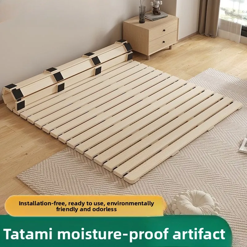 Firm Solid Wood Bed Board  Lumbar Support Foldable Tatami Bed Base Breathable Non-Slip Quiet Mattress Foundation Home Furniture