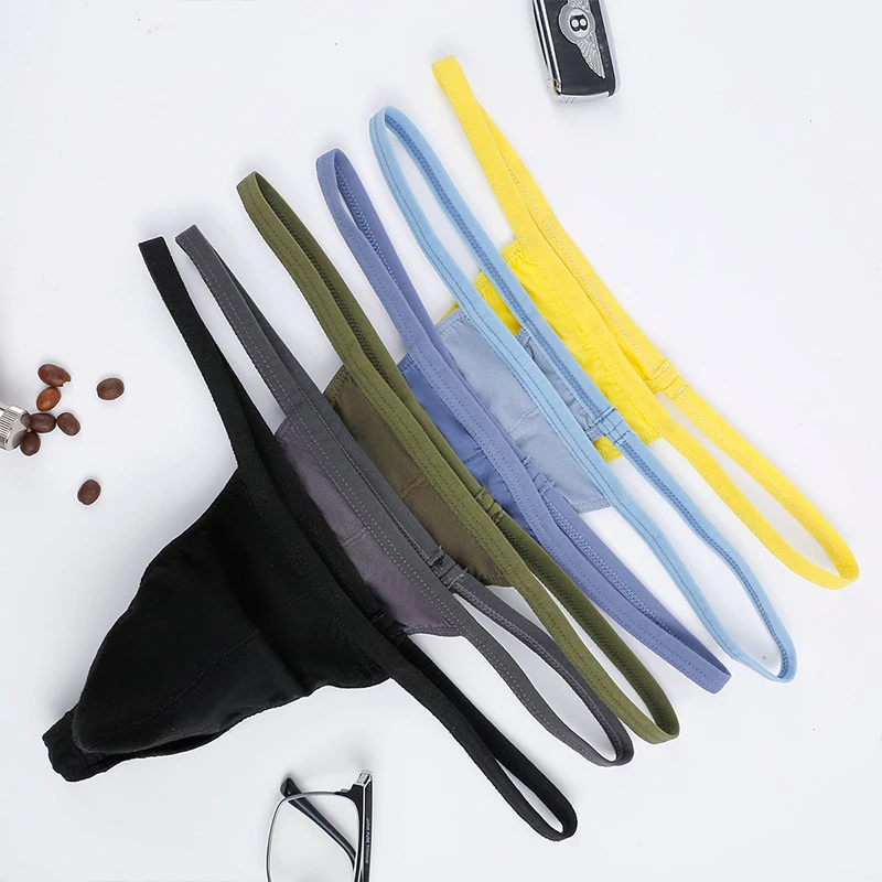 Tanga hombre Low waisted Modal men thong minimalist sexy tоy for man thongs sissy gay underwear string plus size stringi T-pants