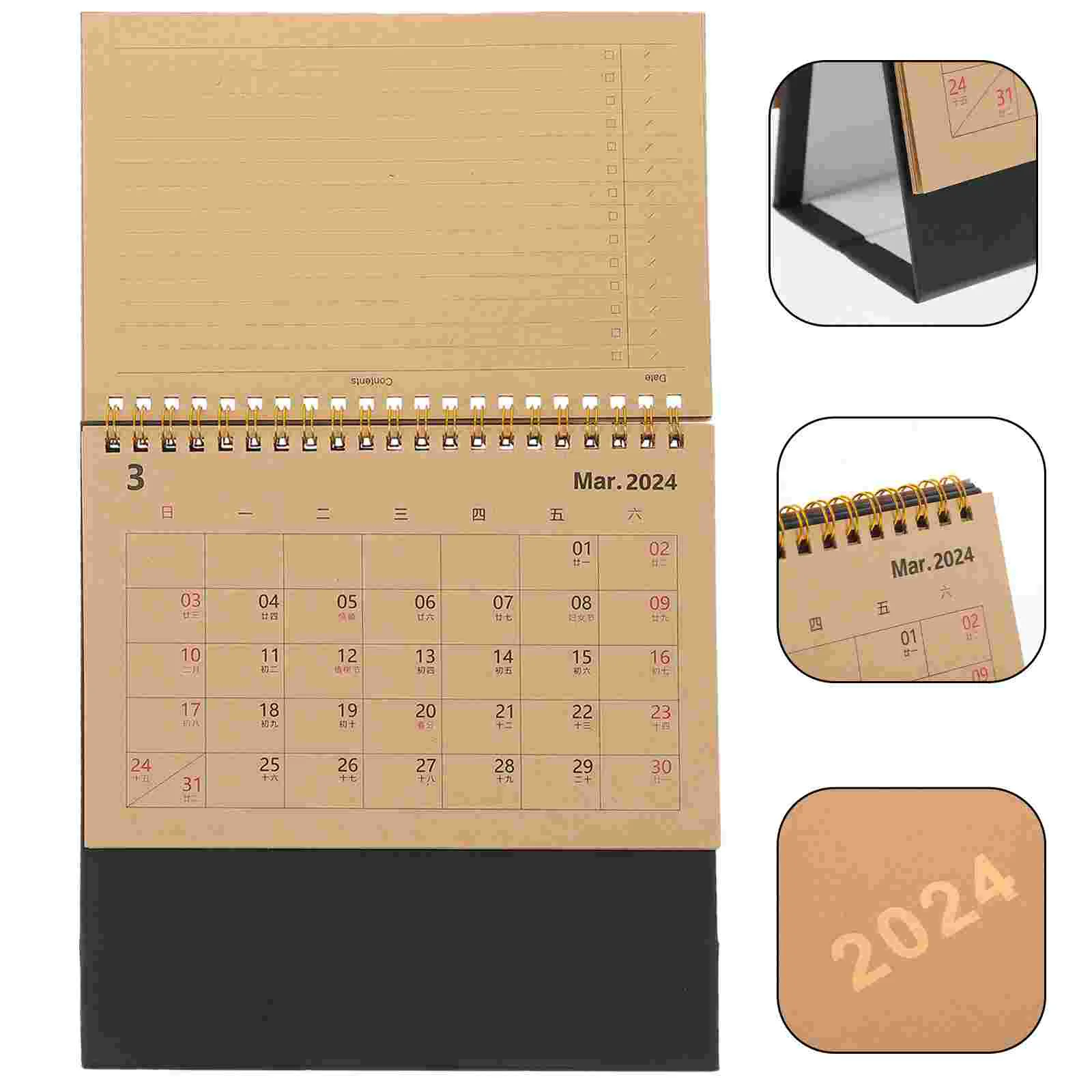 

Mini 2024 Desk Calendar Student Calendars Planner Paper Office Month Decorative