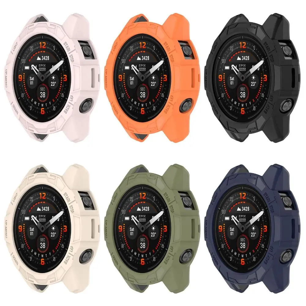 Casing pelindung layar TPU untuk Garmin Epix Pro/Fenix 7X Pro/Fenix 7X 51MM cangkang pelindung tepi lunak Aksesori jam tangan cerdas