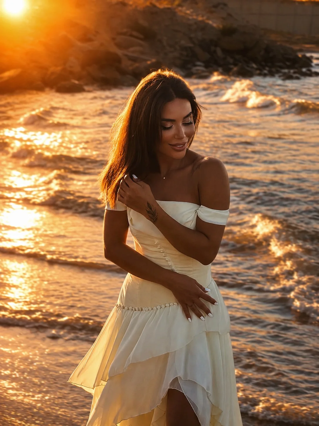Elegant Women's Formal Evening Dresses 2026 Off Shoulder Corset Wedding Dresses Beaded Waist Ruffle High Low Party Dresses