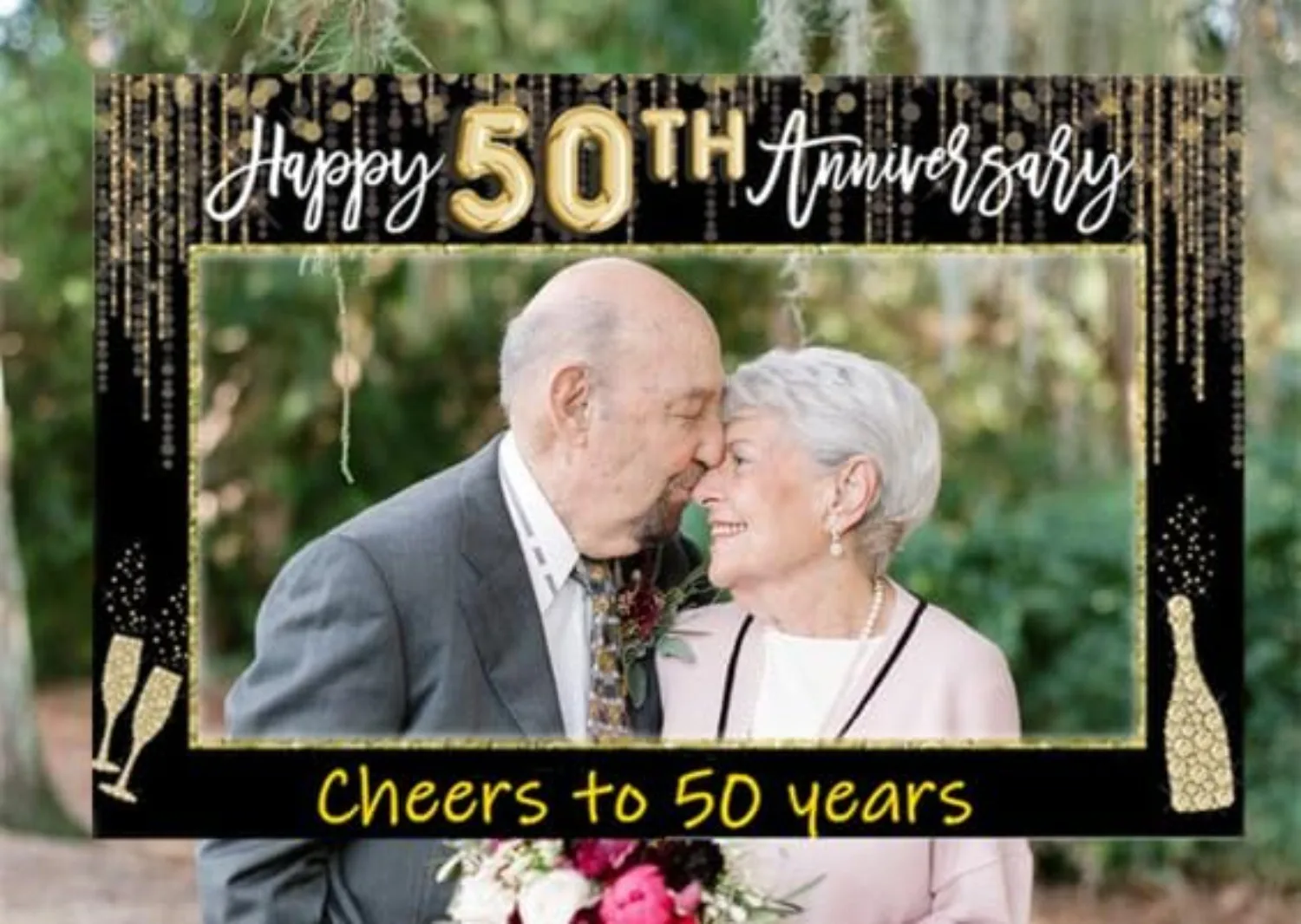 Regalos para el 50 Aniversario de Bodas, Accesorios para Fotomatón, Decoración para el 50 Aniversario de Bodas, Brindis por los 50 Años