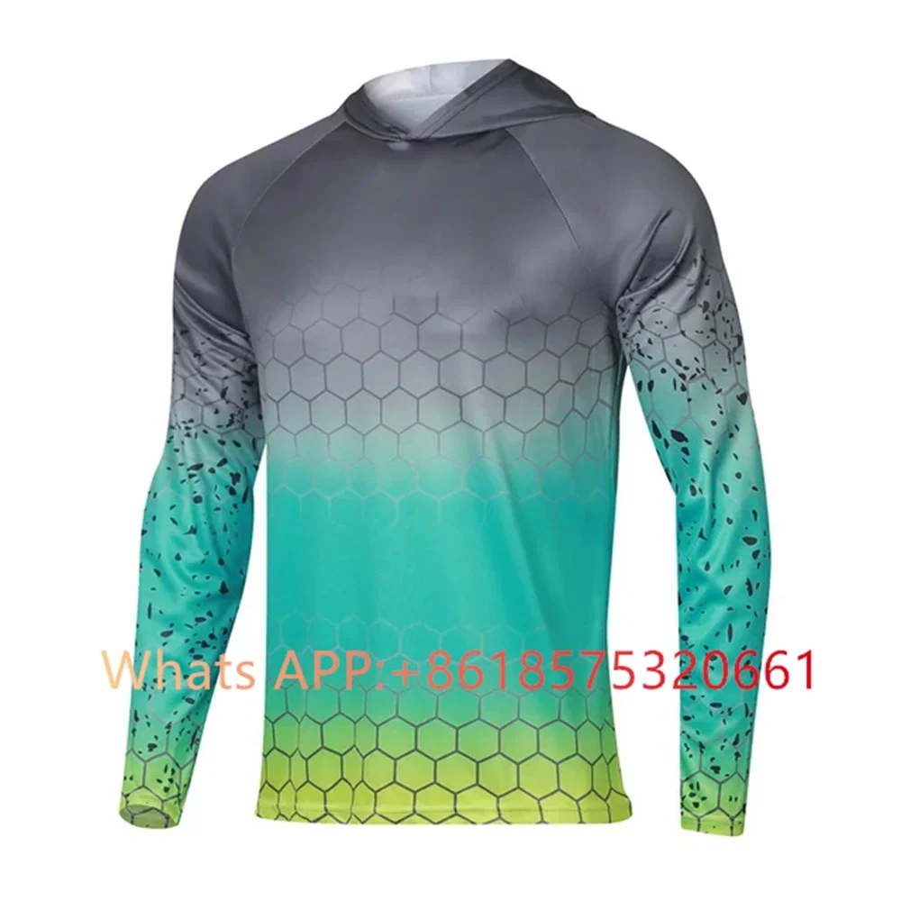 

Fishing Hoodie Men Clothes Summer Long Sleeve Fishing Jersey Sun Protection Camouflage Fishing Shirts