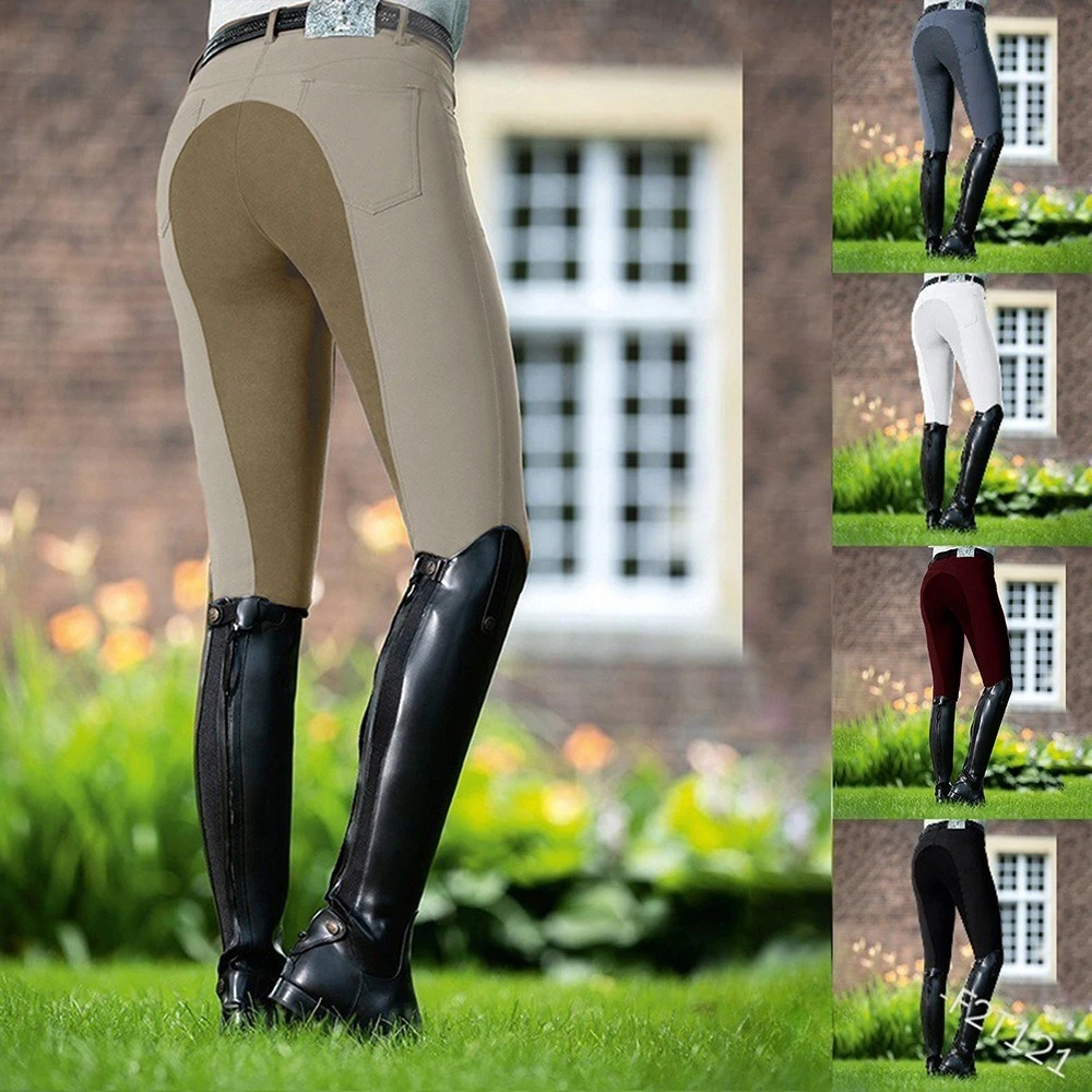 Women Skinny Elastic Equestrian Riding Pants Fashion Slim Casual Daily Leggings