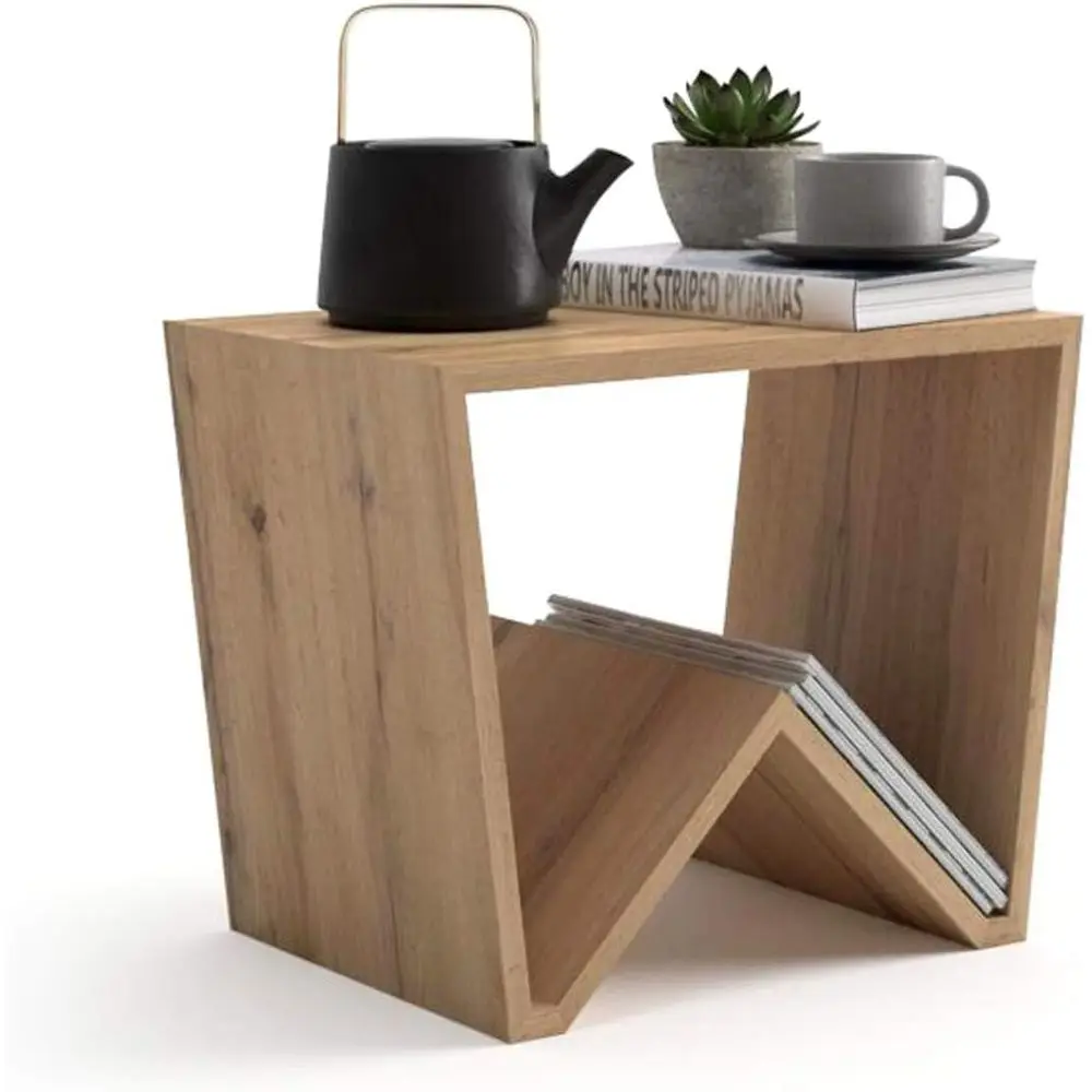 طاولة منخفضة مصنوعة يدويًا من خشب البلوط الريفي، صناعة يدوية إيطالية