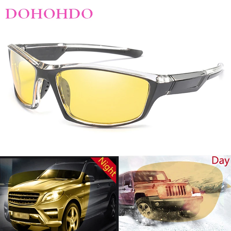 

Vintage Designer Outdoor Driving Anti-Glare Glasses Men Women Trendy Polarized Sports Sunglasses Night Vision Goggles UV400 Очки