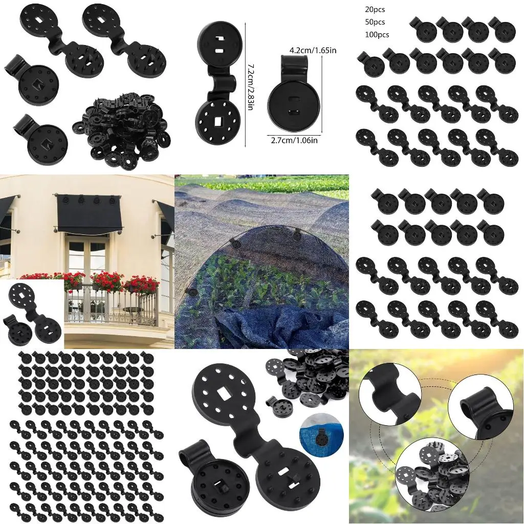  20/50/100PCS Shade Cloth Plastic Clips Fix Clamp Windproof Awning Clamp Grip