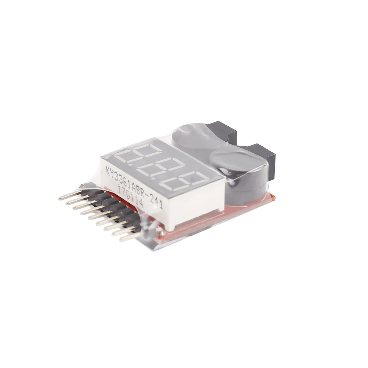 Comprobador de voltaje de batería Lipo 1-8S con alarma de doble zumbador fuerte pantalla LED advertencia de bajo voltaje para RC coche Drone helicóptero FPV