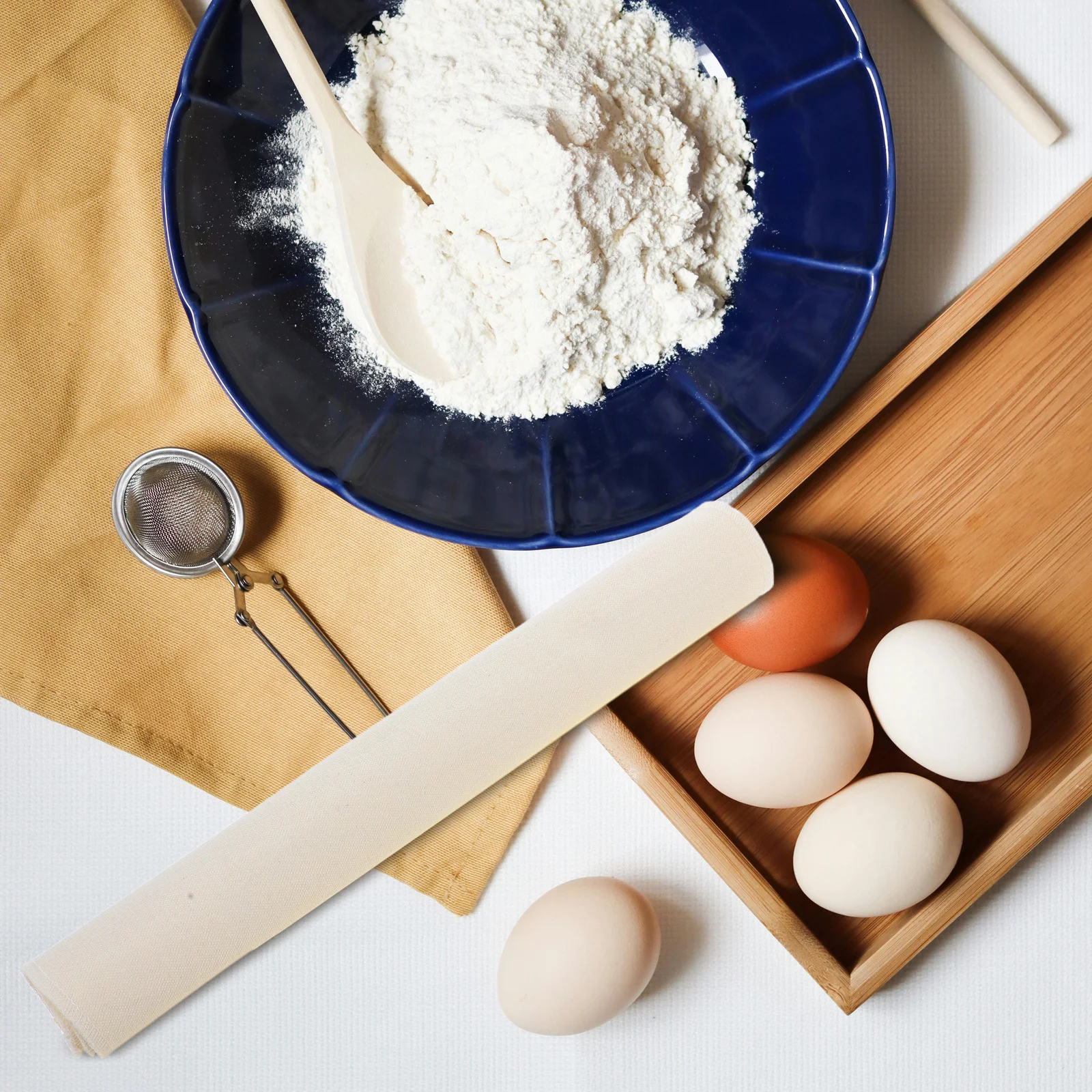 

2pcs Bread Baking Supplies Linen Proofing Cloth For Dough Homemade Bread Baguette Sourdough Reusable Baking Tools Pastry Cover