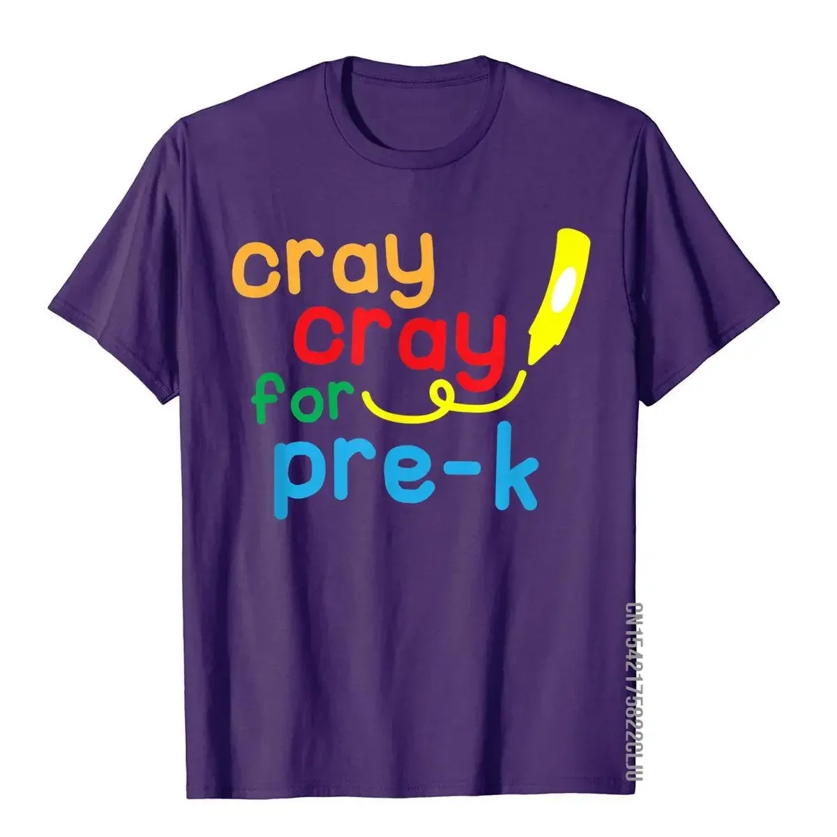 Cray Cray For Pre-K Tee Back To School Pre-K Crayon Shirt GothicCasual Tops T Shirt Newest Cotton Men T Shirt