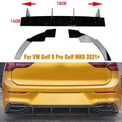 Rear Bumper Lip Diffuser Spoiler Splitter Protector Car Styling Auto Accessory Decoration Guard For VW Golf 8 Pro Golf MK8 2021+