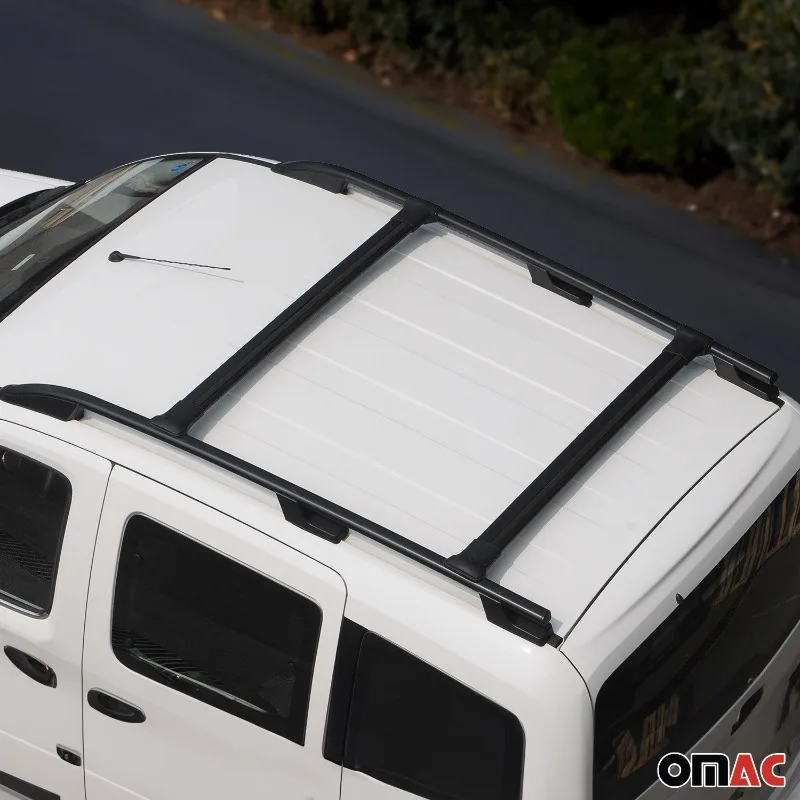 Roof Rack Cross Bars For VW Amarok 2010-2020, 4 Pcs Black Roof Rails Set