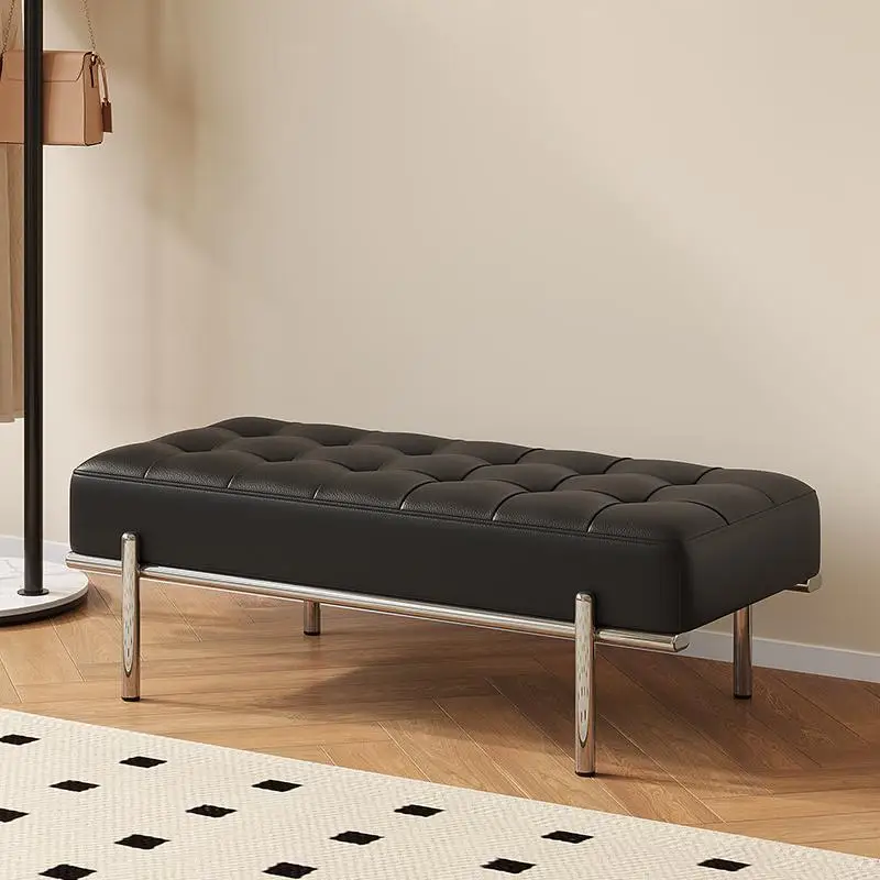 

Modern Bedroom Stool Rectangular Bench Pouf Ottoman European Stool Footrest Living Room Sofa Taburete Plegable Home Furniture