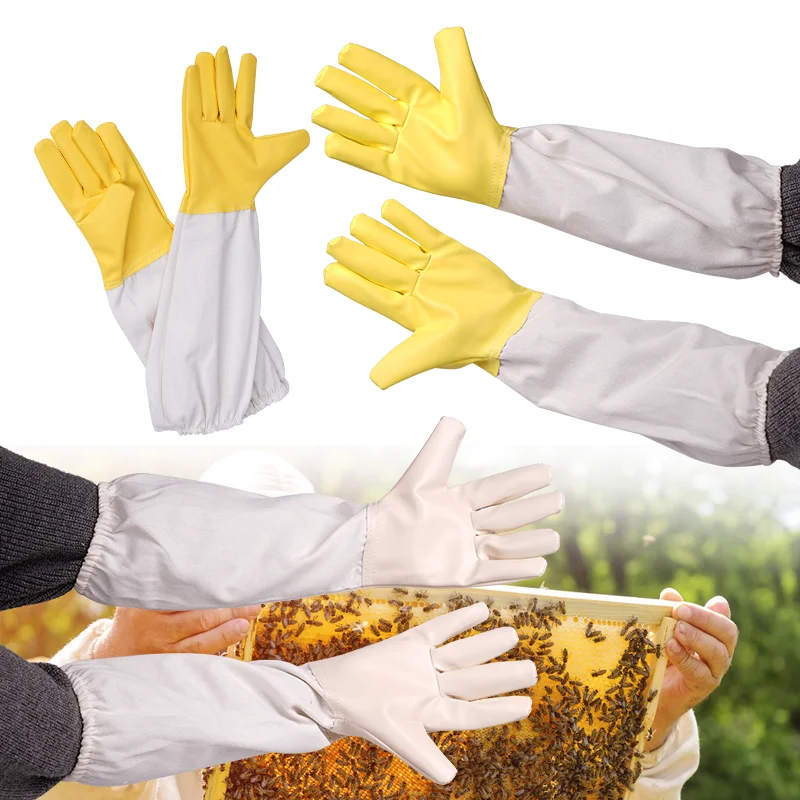 Anti Bee Gloves Preventing Bee Stings Protective Gloves Beekeeper Tool Protect Breathability Beekeeping Tools Equipment 1 Pair