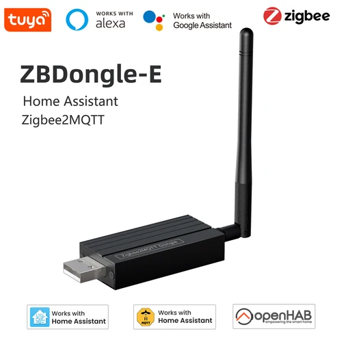 Tuya ZigBee 3,0 USB Dongle Plus-E concentrador inalámbrico de código abierto para asistente doméstico OpenHAB Zigbee2MQTT ZHA USB Gateway Dongle Stick