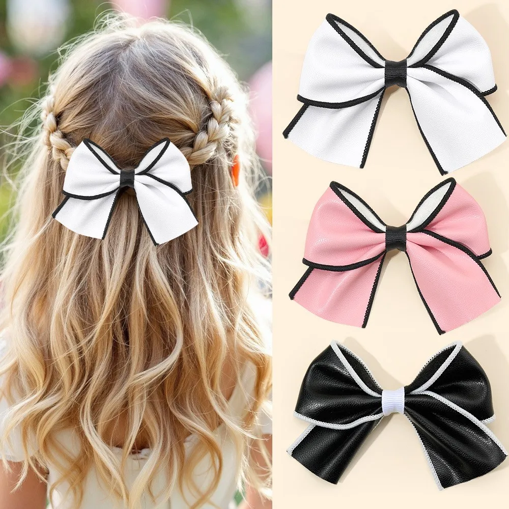 36pcs-pu-leather-bow-hair-clips-39-inch-college-style-barrettes-hairpins-for-girls-women-bulk-kid-hair-accessories