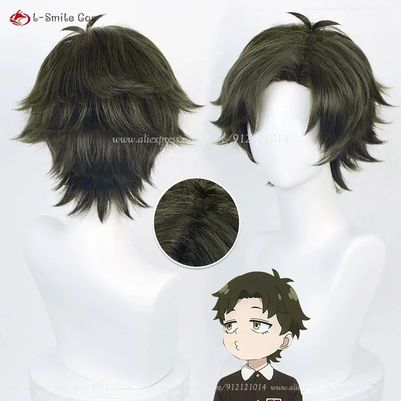 

Anime Damian Desmond Cosplay Wig Men 30cm Green Short Wigs Heat Resistant Synthetic Hair Anya Forger's Classmate + Wig Cap
