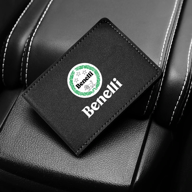 Motorcycle Driver\'s license Cover Holder ID Credit Card Wallet Suede For Benelli TRK 251 502/X Trk502X TNT 300 502C 302S 752S