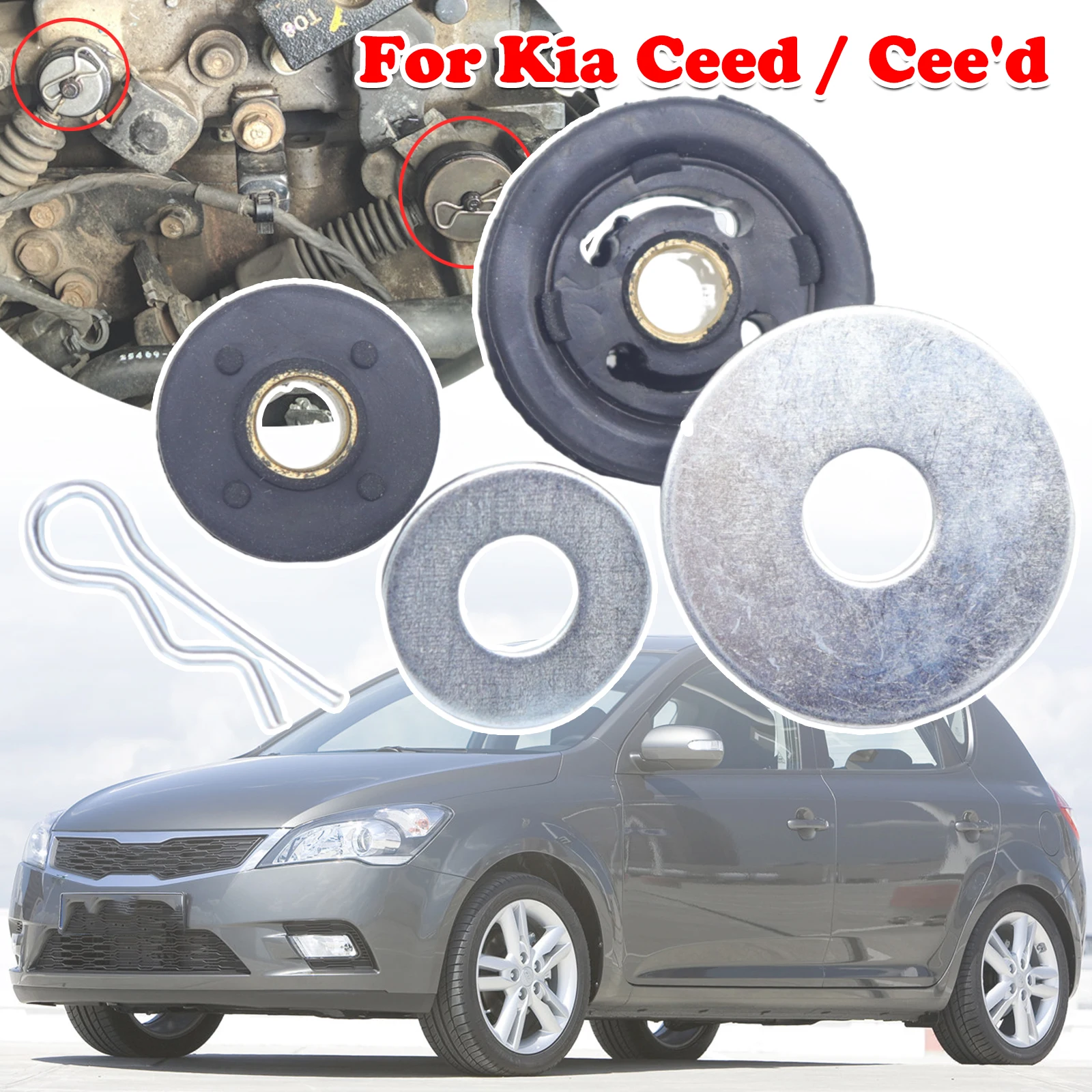 

Updated Manual Gear Shift Cable For Kia Ceed / Cee'd ED JD Linkage Bushing Selector Washer Cotter Pin 2006 2012 2015 2017 2018