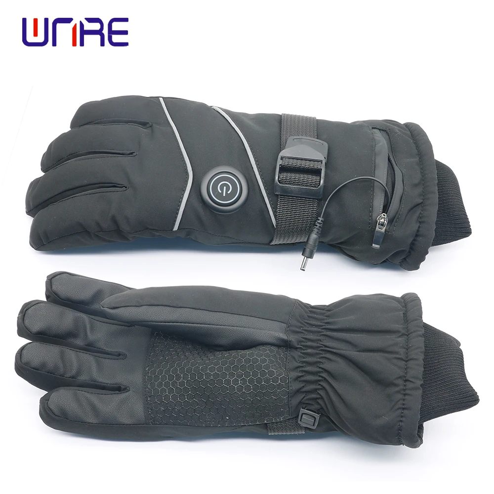 Electrically heated gloves Magnetic 7.4V battery charging Motorcycle gloves for winter warmth