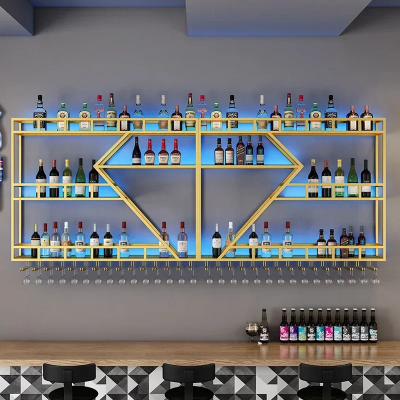 Bar wall, wine rack, bar wall...