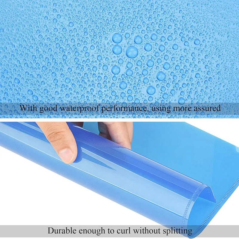 50Pcs Plastic Folders A4 Sleeves Wallets For Protection Files With Top & Side Open Sleeves For A4 Paper Work Office Easy Install