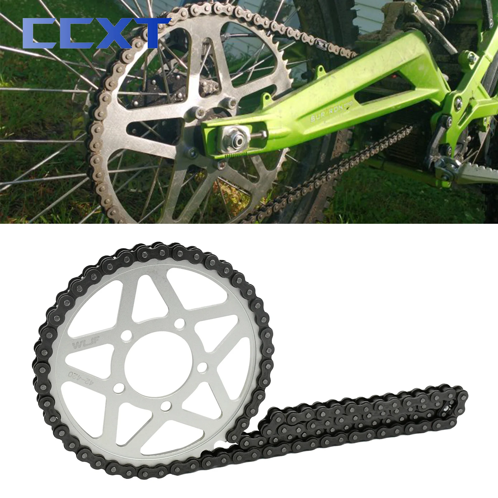 Electric Motocross Dirt Bike For Sur-Ron 42T Chainring Sprockets 102 Section Ordinary Chain Surron Light Bee & Light Bee X Parts