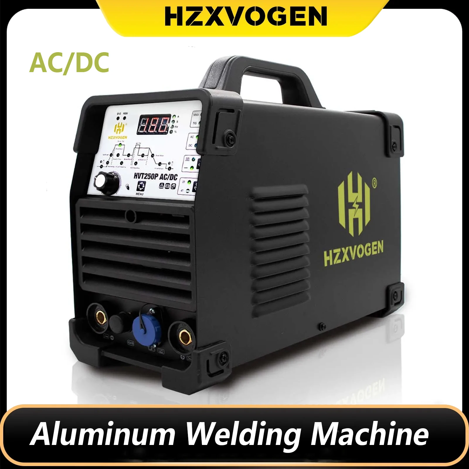 HZXVOGEN 200A 4 in 1 HF TIG AC/DC Aluminum Welding Machine MMA ARC Argon Precise Digital Pulse 2/4T Tig Welder Stainless 220V