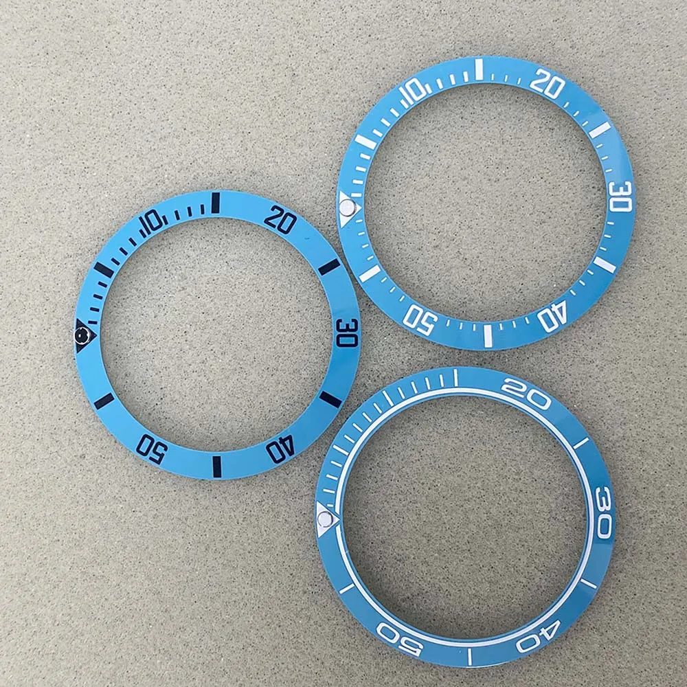 38 мм/внутренний диаметр 30,5 мм SUB/OMJ Lake Blue керамический безель с плоскими цифрами кольцо Сменные аксессуары для часов