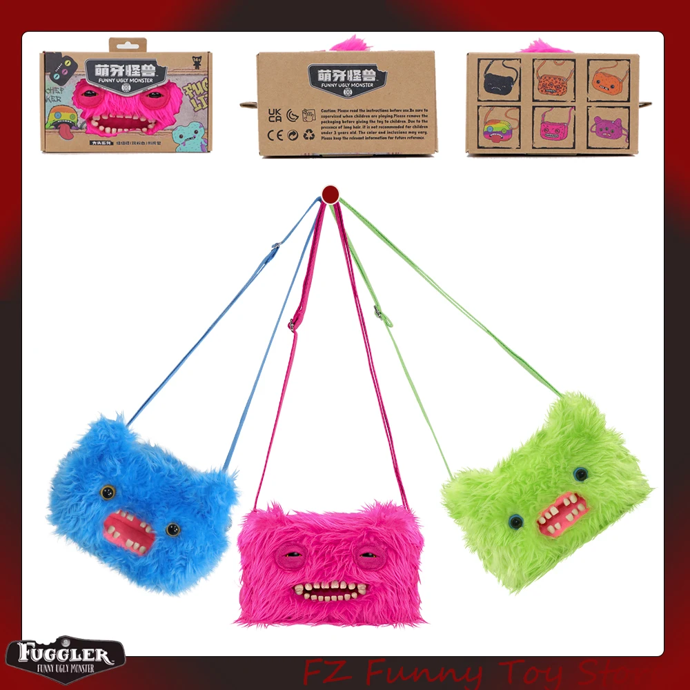 

Fuggler Bag Big Head Plush Crossbody Bag Original Ugly Tooth Monster Shoulder Bag Furry Purse Backpack Wallet Birthday Gift