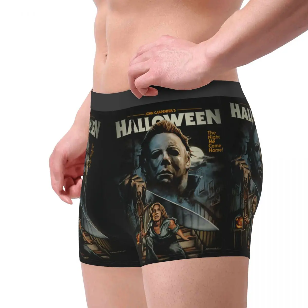 Halloween Michael Myers Knife Men\'s Boxer Briefs Highly Breathable Underpants Top Quality 3D Print Shorts Birthday Gifts