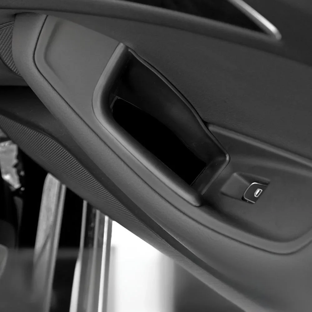 Car Door Handle Storage Box Organizer Card Phone Holder for Audi A6 C7 2011-2018 S6 4G 2012-2018 Auto Interior Accessories view 4