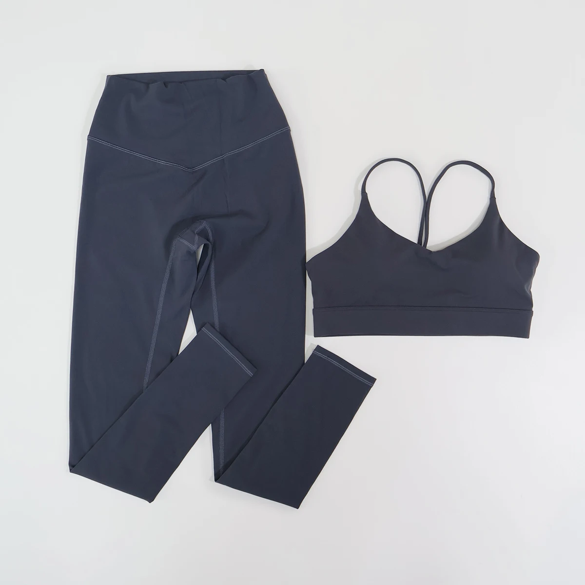 Neues Sommer-Sportset für Damen, 2-teilig, ärmellos, für Fitness und Yoga, mit hoher Taille, atmungsaktiv, eng anliegend, zweiteiliger Sportanzug für Frauen – Detail 10