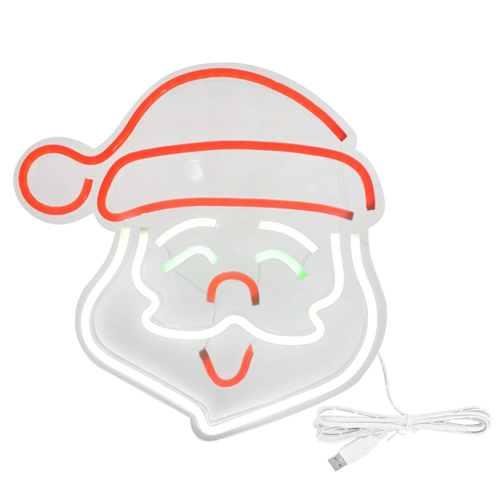 LED ضوء النيون سانتا كلوز تسجيل مصباح الفن الجدار الديكور ضوء لغرفة النوم حفلة عيد ميلاد بار LED سانتا ضوء النيون #3