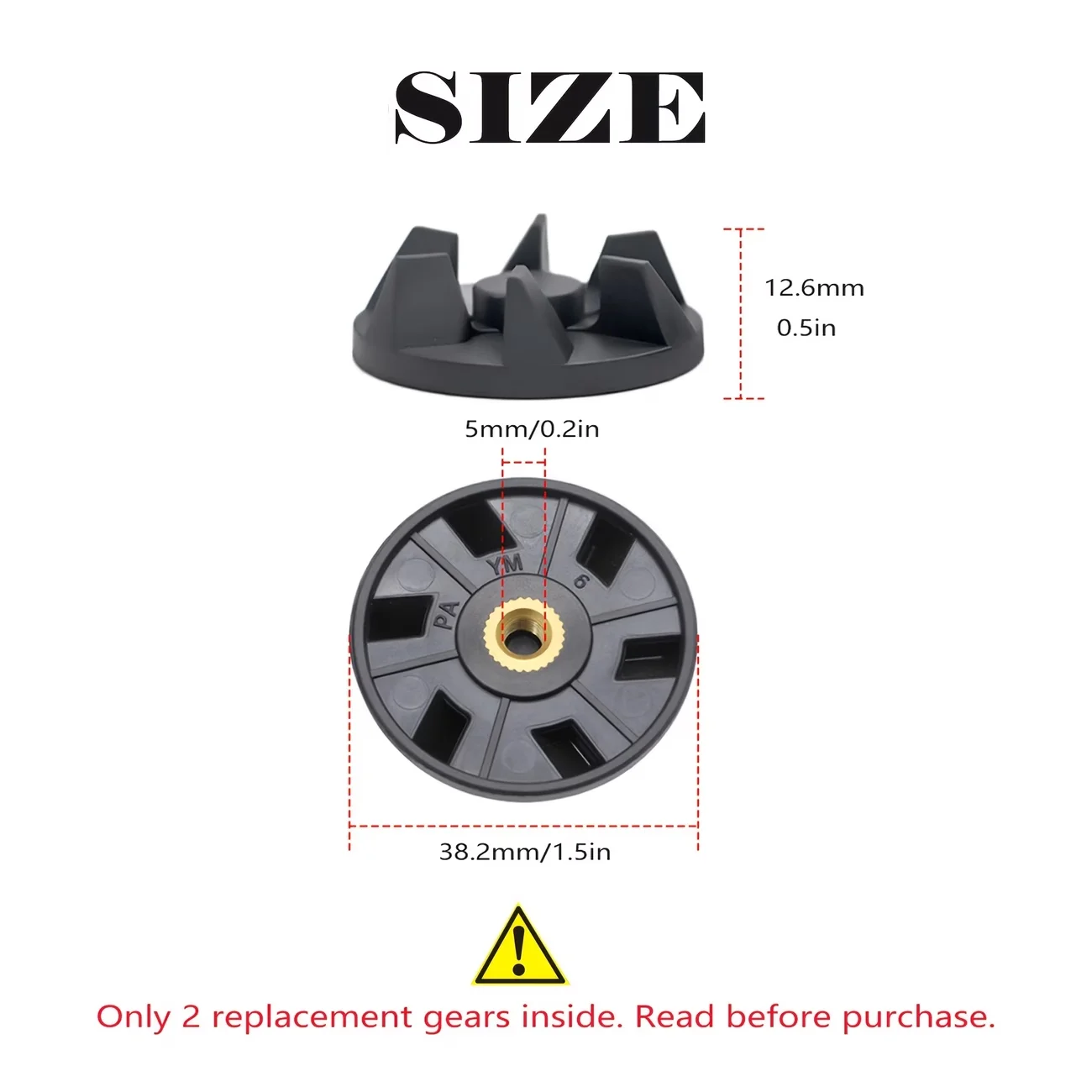 2PCS Blender Drive Clutch Replacement Part SPB7-20TX Fit For Cuisinart CBT-500 CB-18 Series