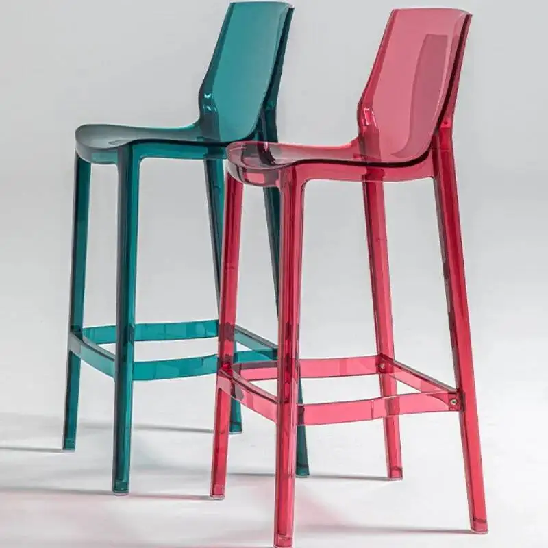 الأثاث العتيق المطبخ مكافحة البراز الإفطار كرسي البلاستيك منتصف القرن ارتفاع بار البنوك قطب خطوة عالية مقهى MQBY #5