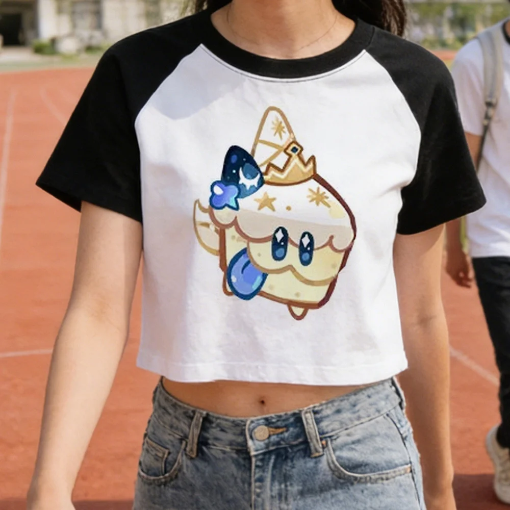 Shadow Milk Cookie crop top girl kawaii japanese cheap top tees summer jojifuku gothic baddie