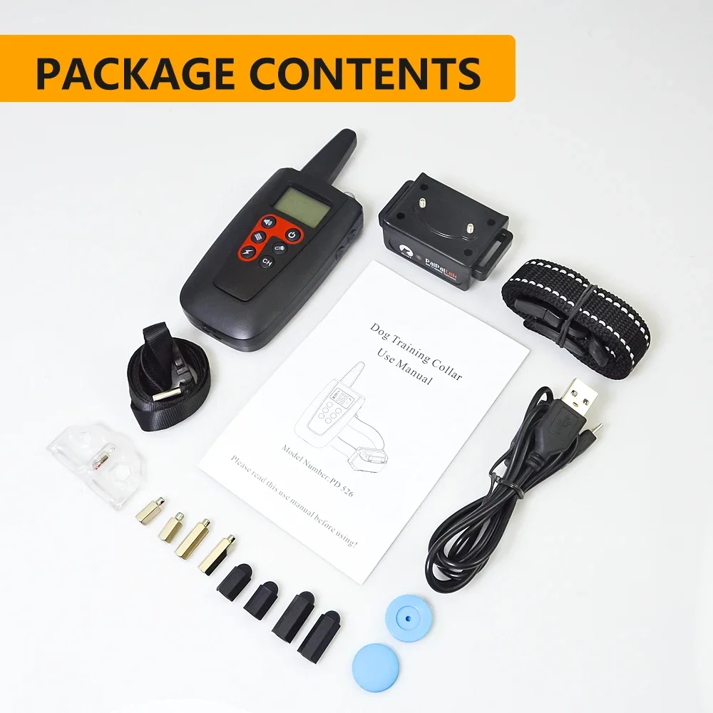1000 متر طوق تدريب الكلاب الكهربائية ل 1/2/3 الكلب وقف النباح طوق 2 IN1 عاكس النايلون طوق IPX7 قابلة للشحن جهاز الحيوانات الأليفة #6