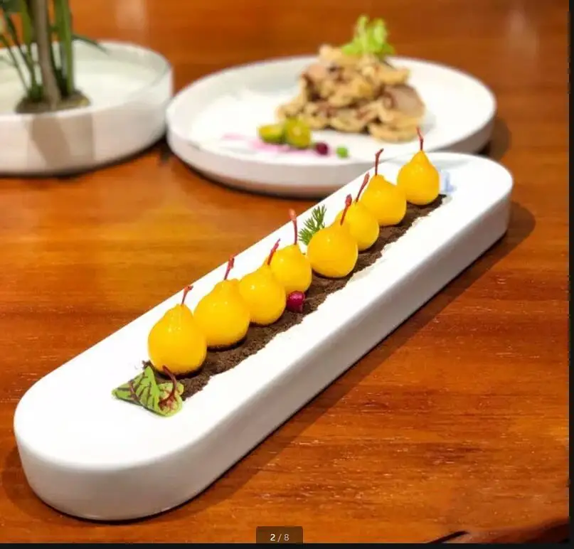

Long Plate Japanese Restaurant Cuisine Sushi Sashimi Decoration Dessert Home Kitchen Ceramic Tableware