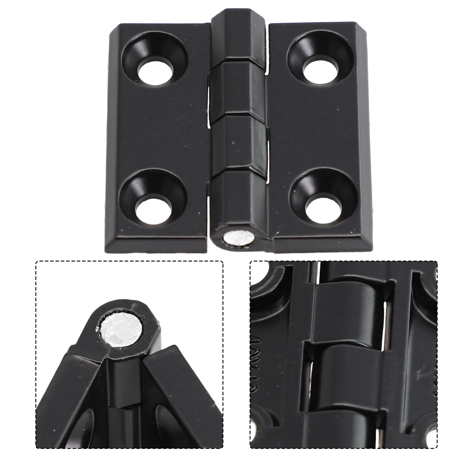 1 pz nero Butt cerniere cerniere per porte in metallo armadio scatola di alluminio Backflap capannone porta Hardware 40mm 50mm 60mm