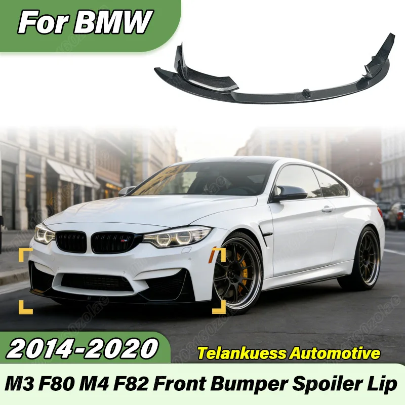 

Для BMW M3 F80 M4 F82 2014-2020: Спортивный передний сплиттер (губа) в стиле MP для гоночных автомобилей