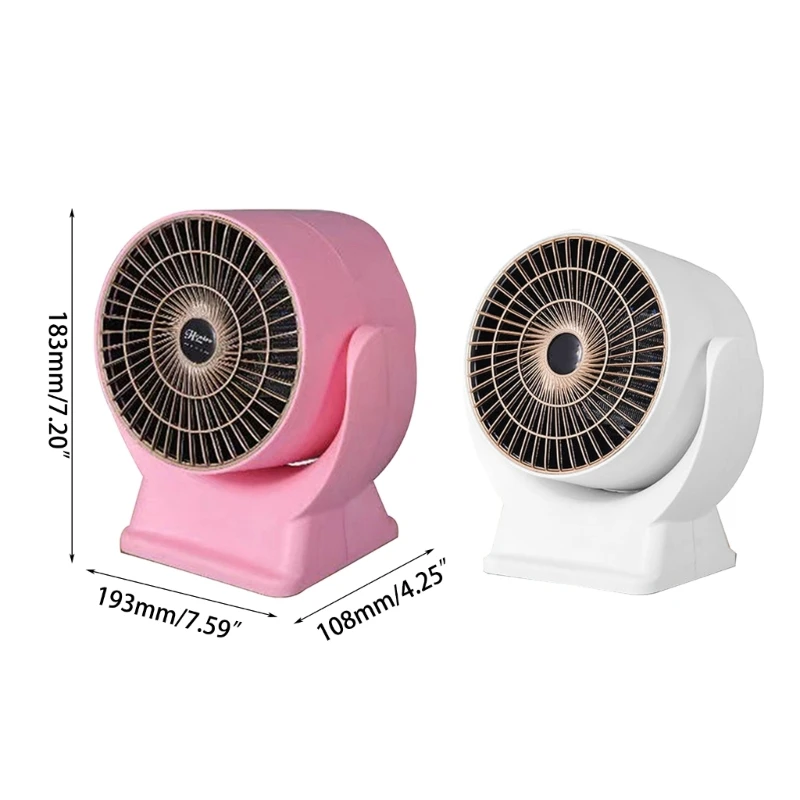 Ventilador de Calefacción Eficiente de 800W, Mini calentador eléctrico de escritorio, adecuado para oficina, sala de estar y dormitorio