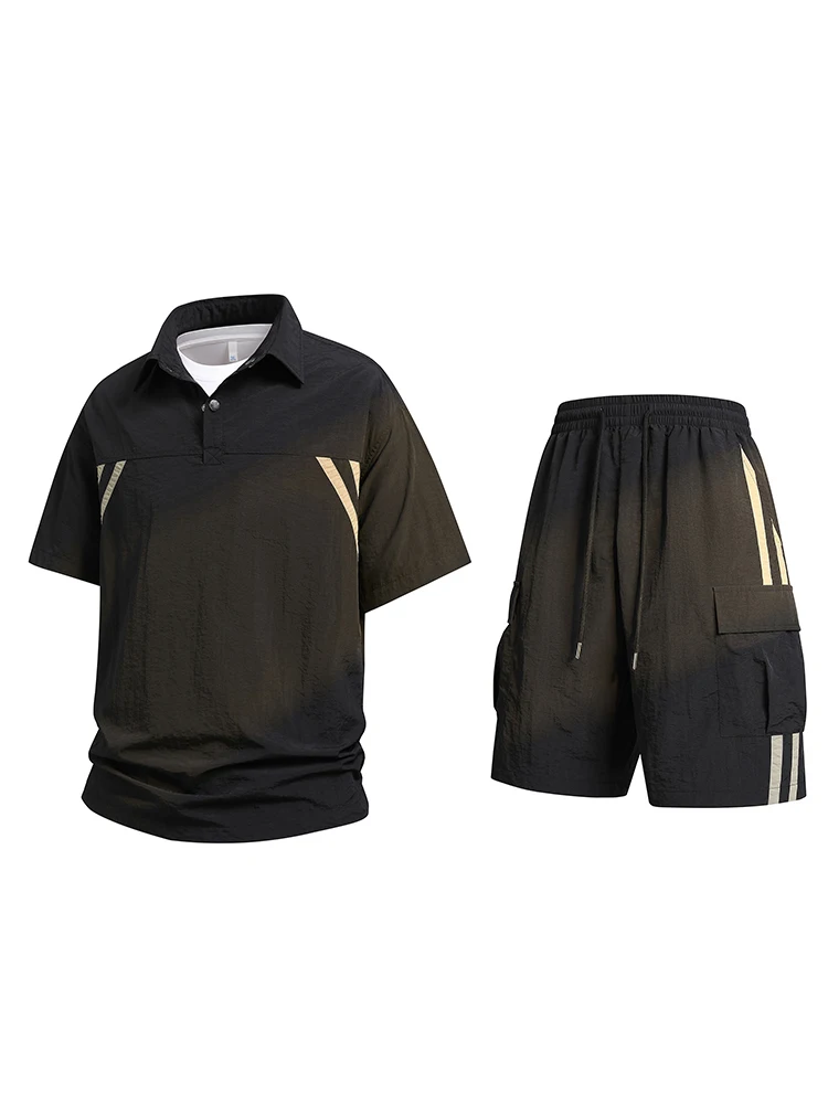 

New Summer Casual ort Sve orts Faion Set for Men Breathable Versatile Haome Loose Sports Polyester Fiber irt