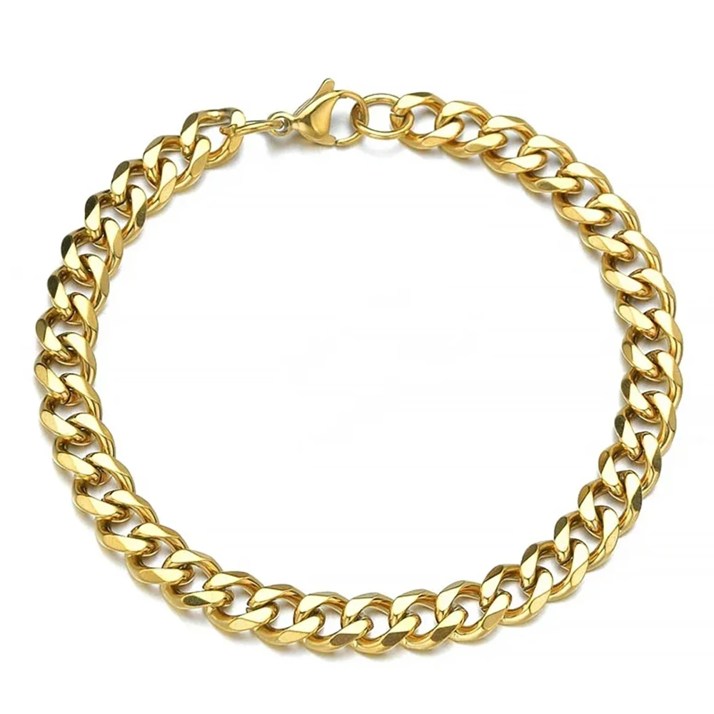 جديد عصري الكوبية سلسلة الرجال سوار كلاسيكي الفولاذ المقاوم للصدأ 3/5/7/9 مللي متر عرض سلسلة سوار للرجال النساء مجوهرات هدية