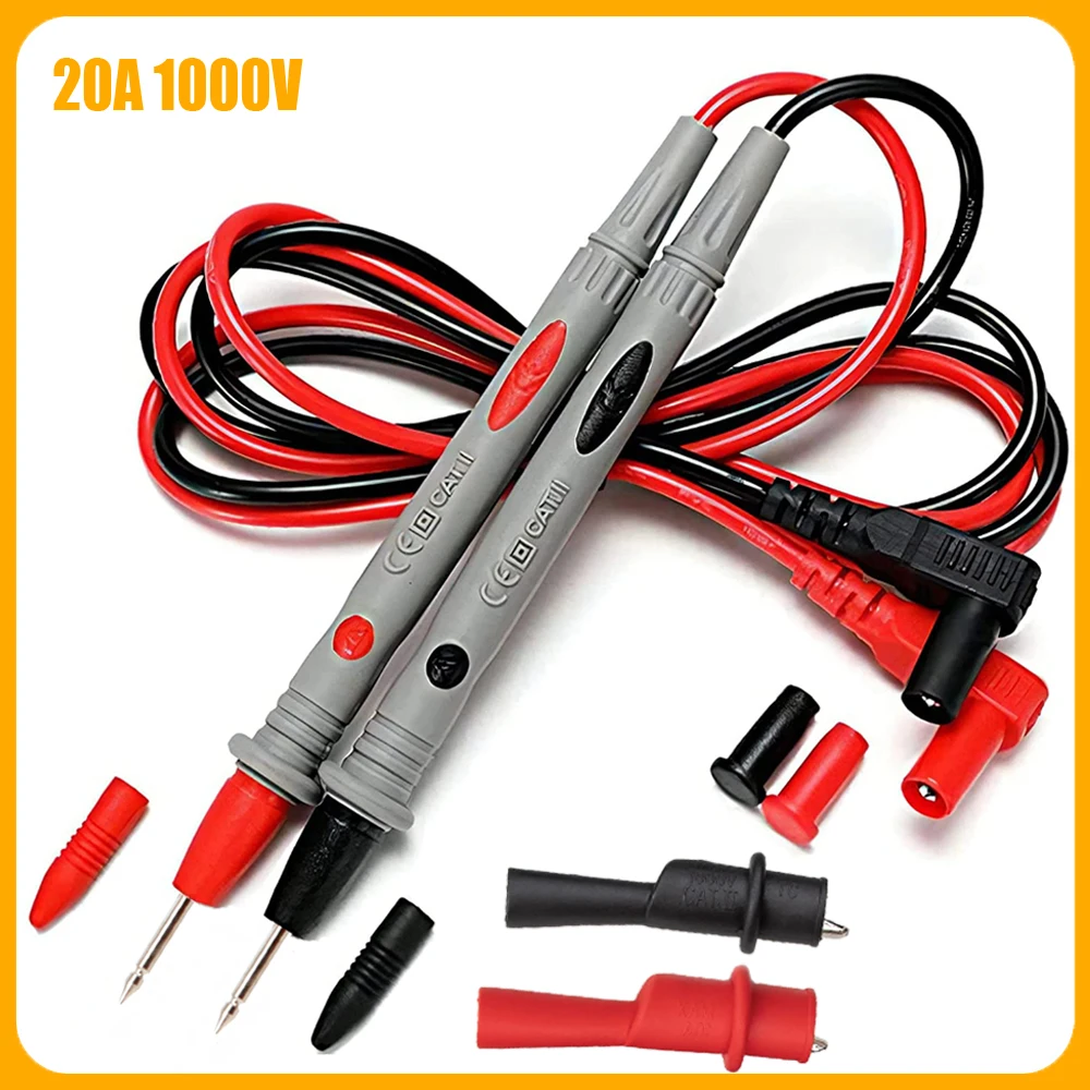 Nieuwe Multimeter Meetsnoeren Universele Kabel 10A/20A Zachte-siliconen-draad Naald-tip Tester Sonde draad Pen Kabel